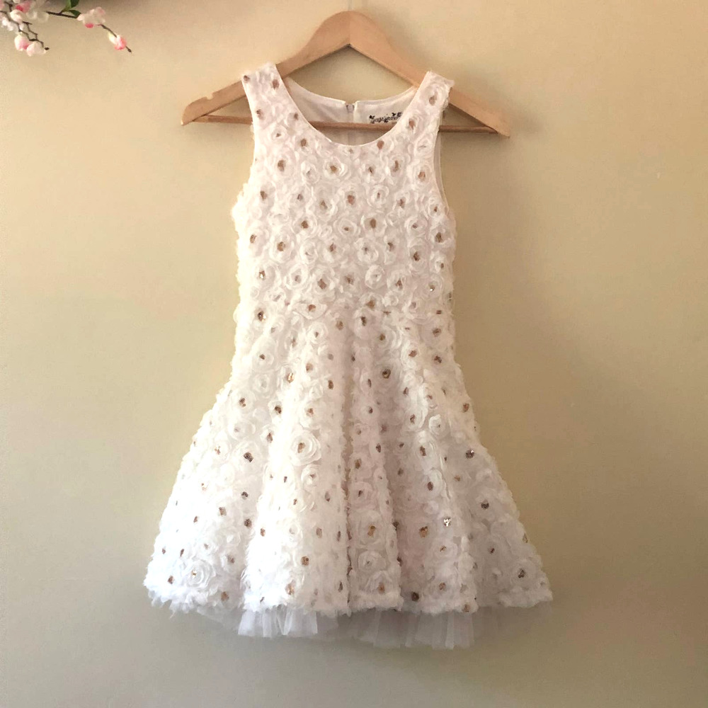 Knitworks Girls Floral Dress Size 10 (youth)